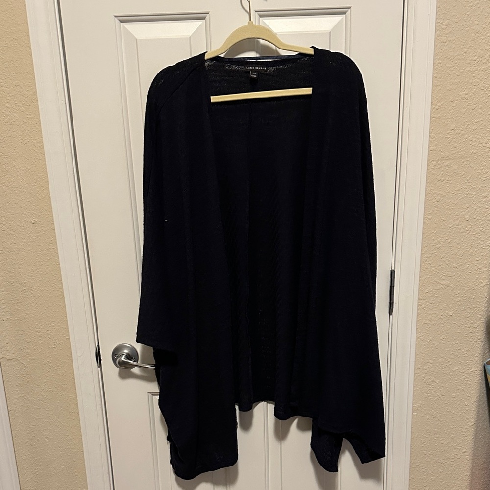 Lane Bryant Navy Open-Front Poncho